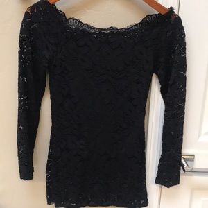 Black, Lacey, off the shoulder top